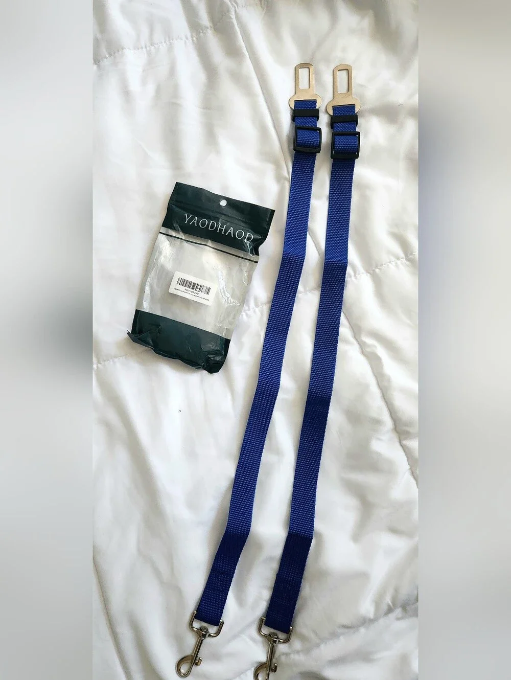 Yaodhaod 2-pk Dog Sea Belts. Adjustable. Blue